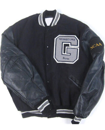 Georgetown Hoyas Vintage Black Varsity Jacket - Modajacket