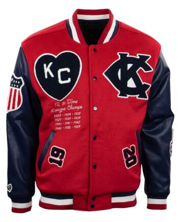 Kansas City Monarchs Red and Navy Varsity Jacket - Modajacket