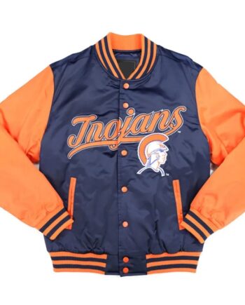 Virginia State Navy and Orange Baseball Jacket - Modajacket