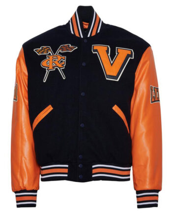 Virginia State University Black and Orange Varsity Jacket - Modajacket