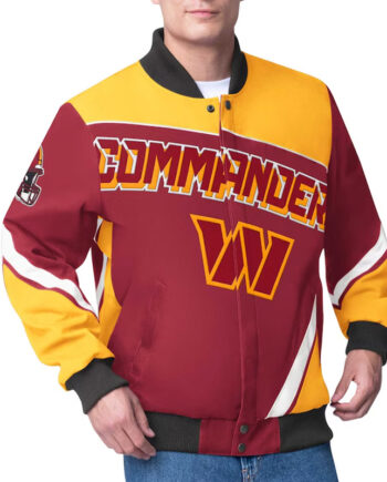 Washington Commanders Maximum Racing Burgundy Jacket - Modajacket