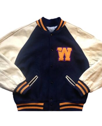 Washington Huskies Navy and White Varsity Jacket - Modajacket