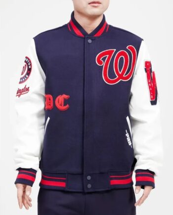 Old English Washington Nationals Varsity Jacket - Modajacket