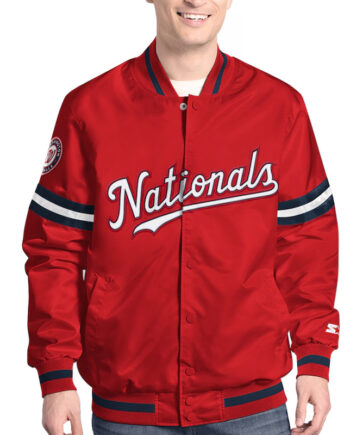Washington Nationals Scout Varsity Satin Jacket - Modajacket