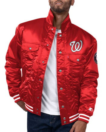 Washington Nationals Red Tab Trucker Jacket - Modajacket