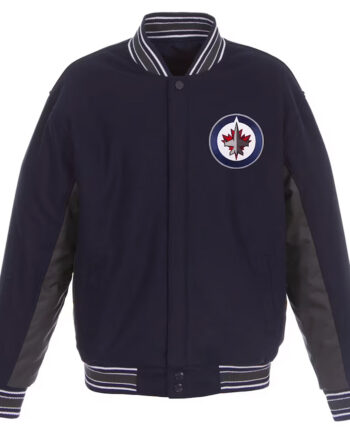 Accent Winnipeg Jets Varsity Navy/Charcoal Jacket - Modajacket