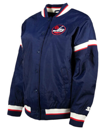 Winnipeg Jets Tournament Navy Varsity Jacket - Modajacket