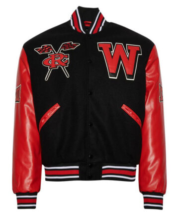Winston Salem State University Black and Red Varsity Jacket - Modajacket