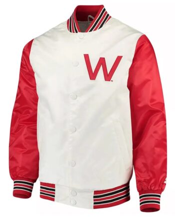 The Rookie Wisconsin Badgers White Satin Varsity Jacket - Modajacket