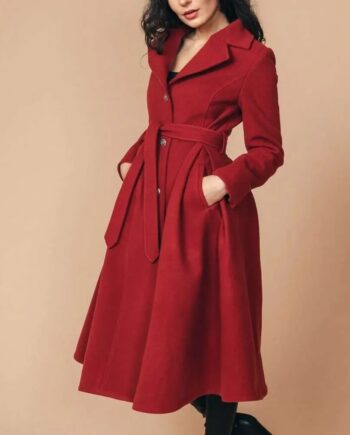 Women 1950s Princess Swing Coat - Modajacket