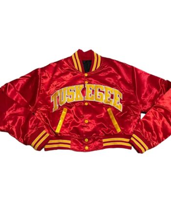 Womens Tuskegee University Cropped Varsity Jacket - Modajacket