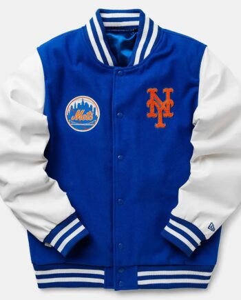 NY Mets Wordmark Varsity Jacket - Modajacket