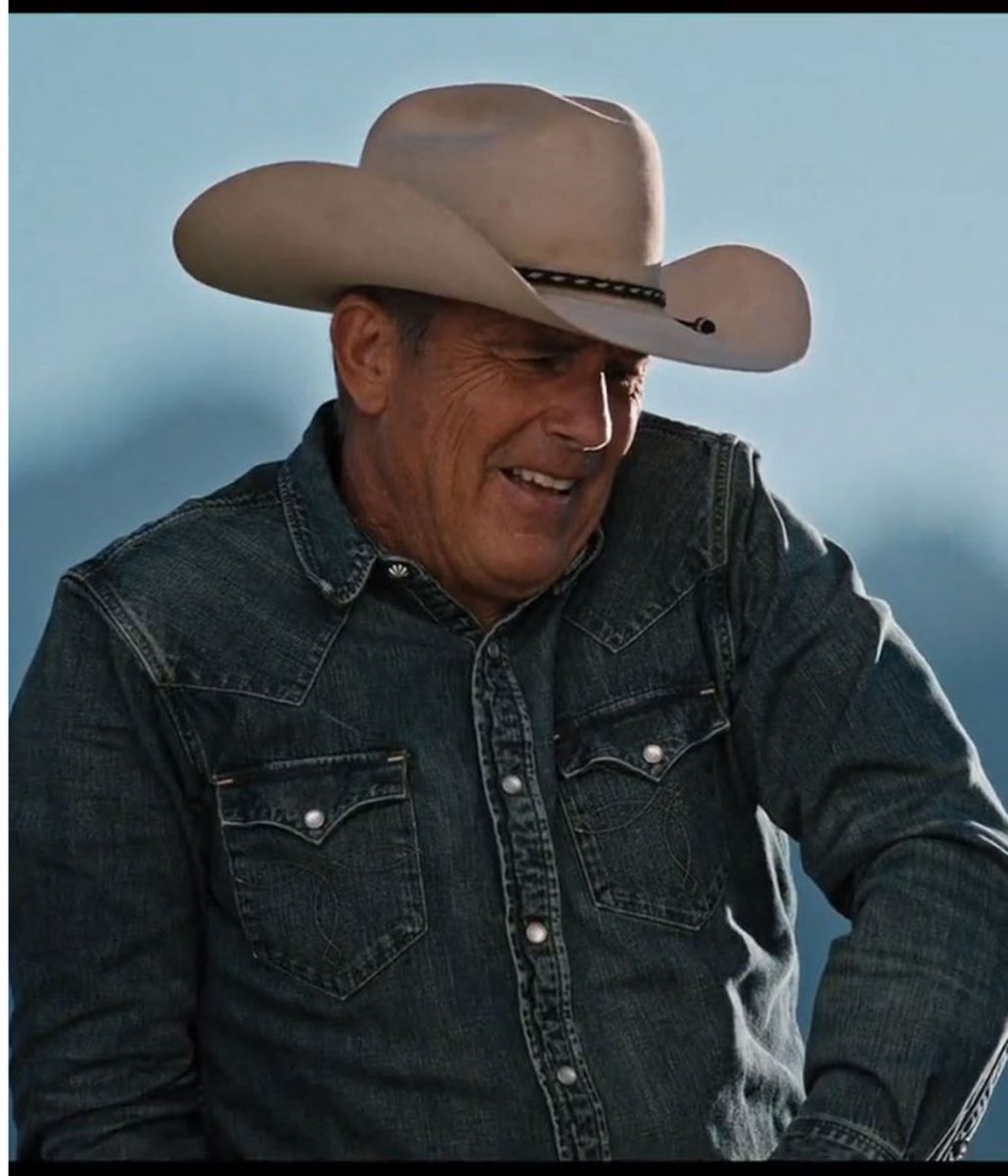 Kevin Costner Yellowstone S04 Blue Denim Shirt 1 Kevin Costner Yellowstone S04 Blue Denim Shirt - Modajacket