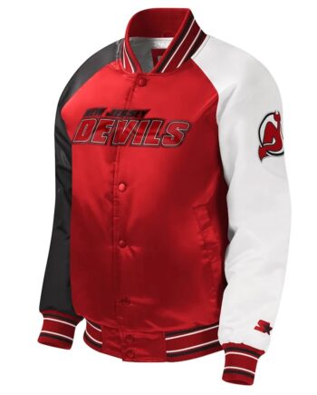 New Jersey Devils Youth Varsity Satin Jacket - Modajacket