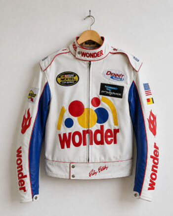 Talladega Nights Ricky Bobby Wonder Racing Costume Leather Jacket