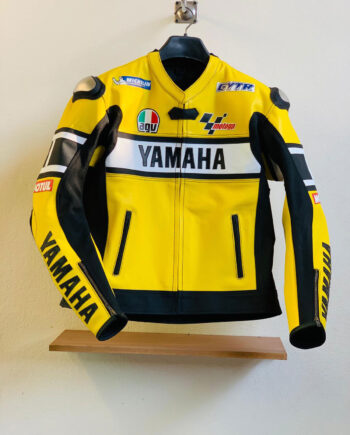 Yamaha Yellow Motorbike Leather Racing Jacket