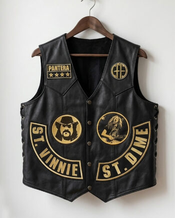 Zakk Wylde Pantera Cowboys From Hell Leather Biker Vest