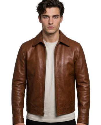 Reeves Costume Leather Harrington Jacket