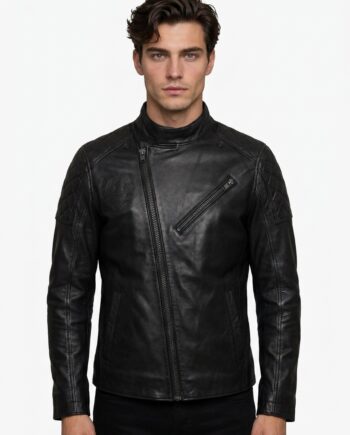 Metal Gear 2 Solid Snake Black Genuine Leather Jacket