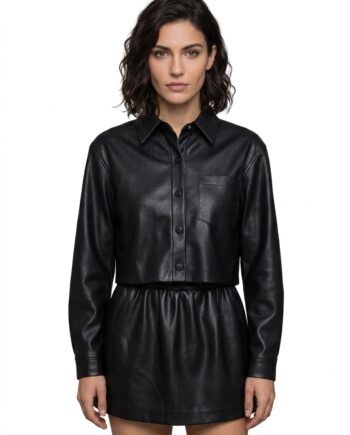 Charli XCX Paris Fashion Week Leather Jacket