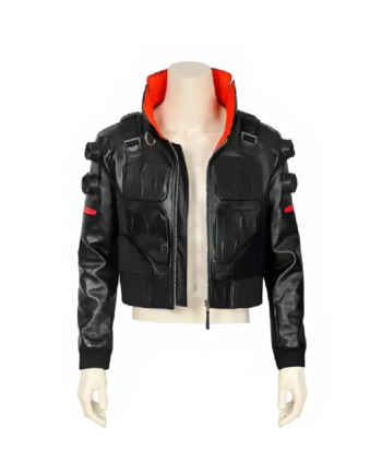 Cyberpunk 2077 Jackie Black Leather Jacket