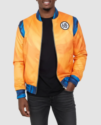 Men’s Goku Orange Bomber Jacket Anime-Inspired Style