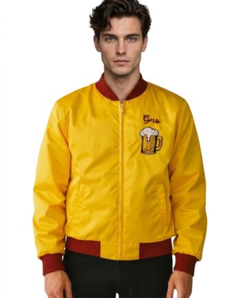 Kenosha Kickers Home Alone Yellow Satin Jacket