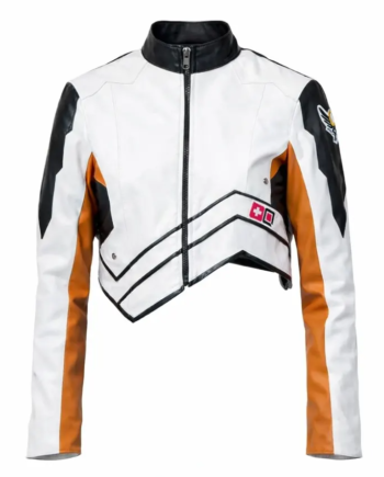 Overwatch Mercy Valkyrie White Real Leather Jacket