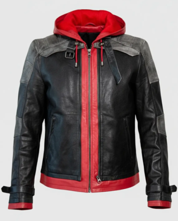 Men’s Arkham Knight Red Hood Leather Jacket