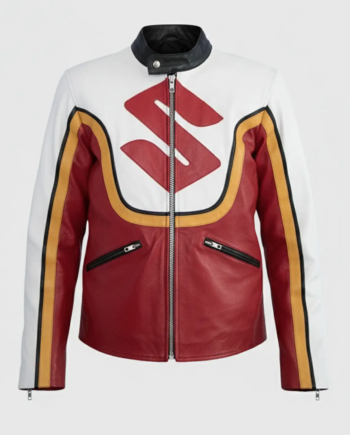 Suzuki Motorcycle Hackers Leather Jacket for Men