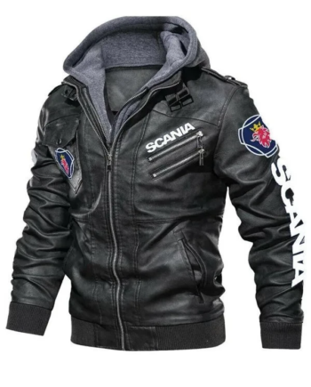 Men's Hooded Black Punisher Jacket