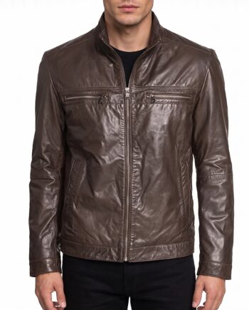Agents of Shield Season 3 Brett Dalton Brown Leather Jacket