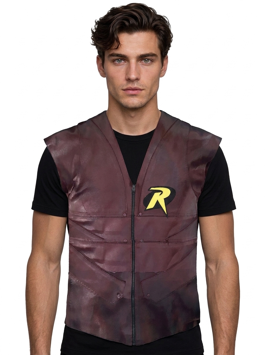 Batman Arkham City Robin Leather Vest 1 Batman Arkham City Robin Leather Vest