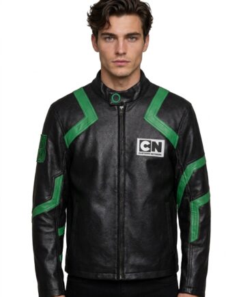 Ben 10 Cosplay Black Leather Costume Jacket