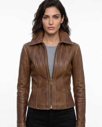 Gigli Jennifer Lopez Brown Leather Jacket