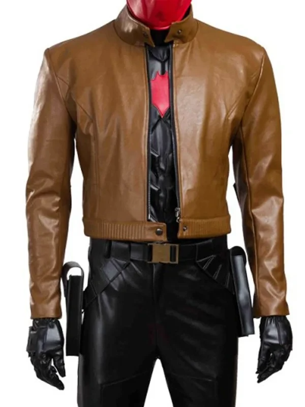 Jason Todd Batman Under The Red Hood Biker Leather Jacket 1 Jason Todd Batman Under The Red Hood Biker Leather Jacket