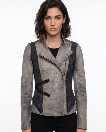Killjoys Dutch Hero Hannah John-Kamen Gray Leather Jacket