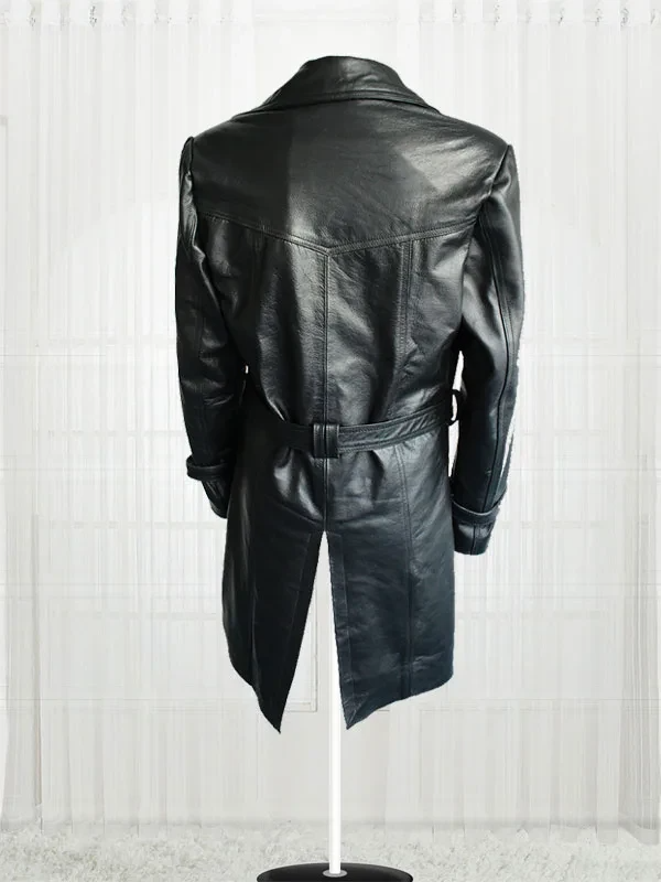 Lauren Pope Black Leather Coat 3 Lauren Pope Black Leather Coat