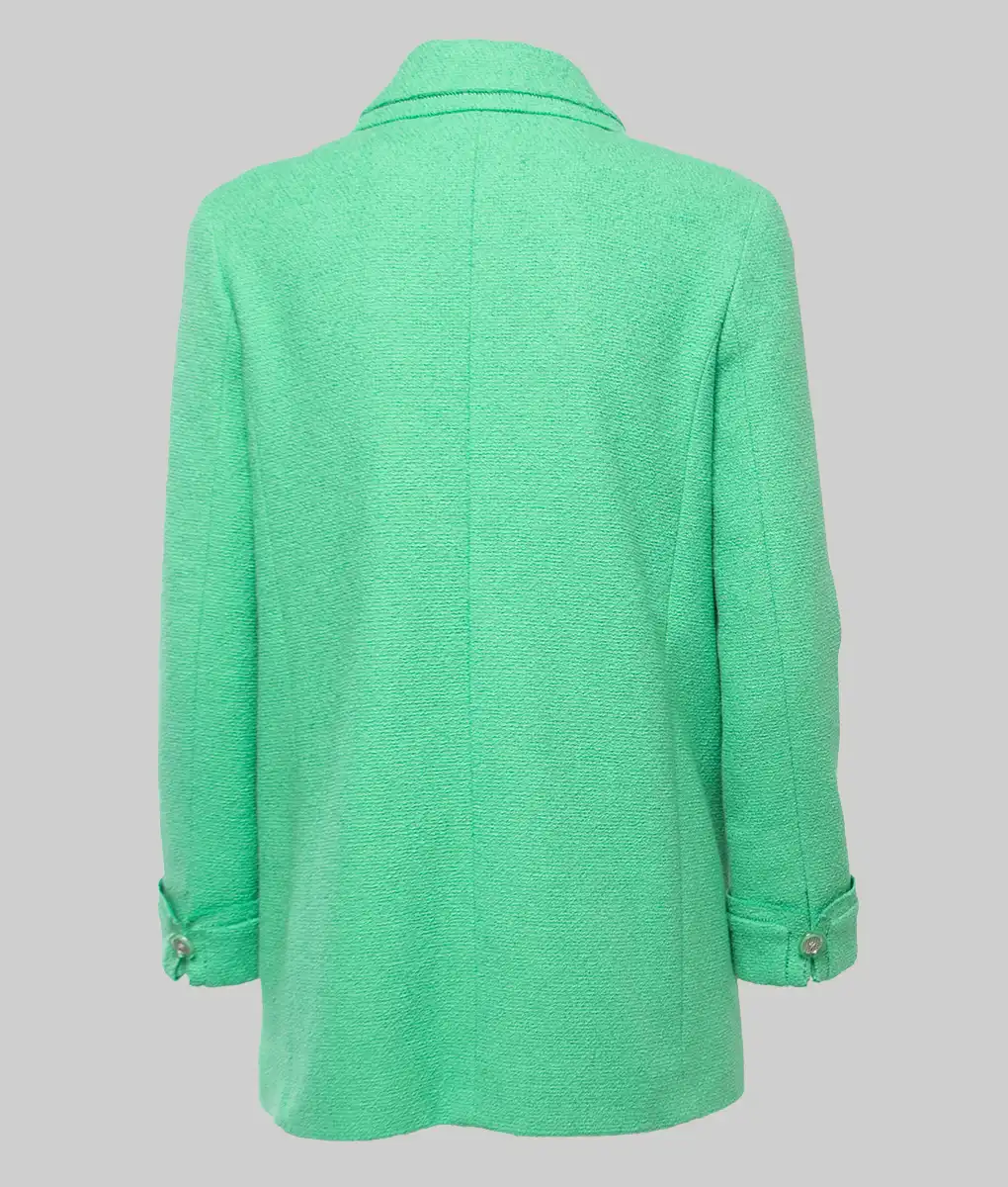 Lily Collins Emily In Paris Green Wool Coat 2 Lily Collins Emily In Paris Green Wool Coat