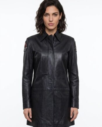 Ghosts of Mars Black Police Force Leather Coat