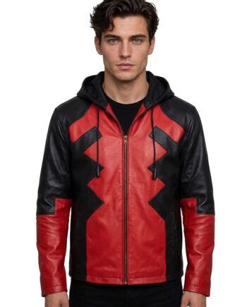 Popular Deadpool Hoodie Leather Jacket