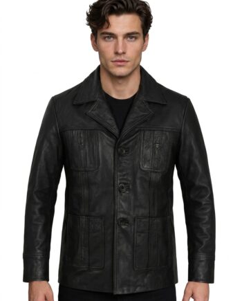 Sam Tyler Life on Mars TV Series Black Leather Jacket