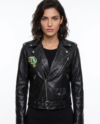 She Devils Happy Days Black Biker Leather Jacket