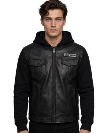 Sons of Anarchy SAMCRO Hooded Leather Jacket