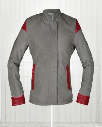 Star Wars Finn Women's Gray Leather Jacket