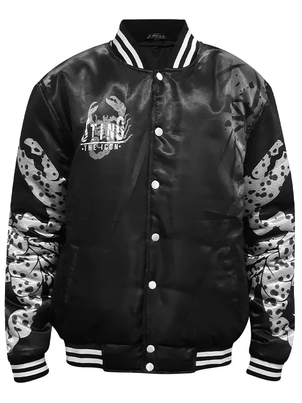 Sting AEW Black Bomber Jacket 1 Sting AEW Black Bomber Jacket
