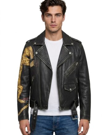 The Lost Boys Dwayne Leopard Leather Jacket