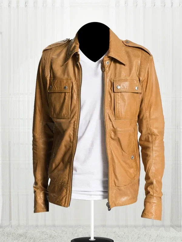 50 Cent Lisardo Brown Leather Jacket 1 50 Cent Lisardo Brown Leather Jacket