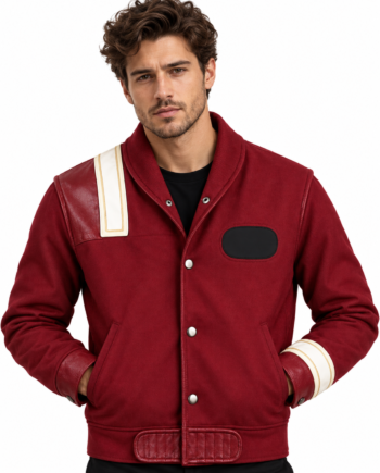 Captain Kirk Starfleet Maroon Suede Leather Jacket