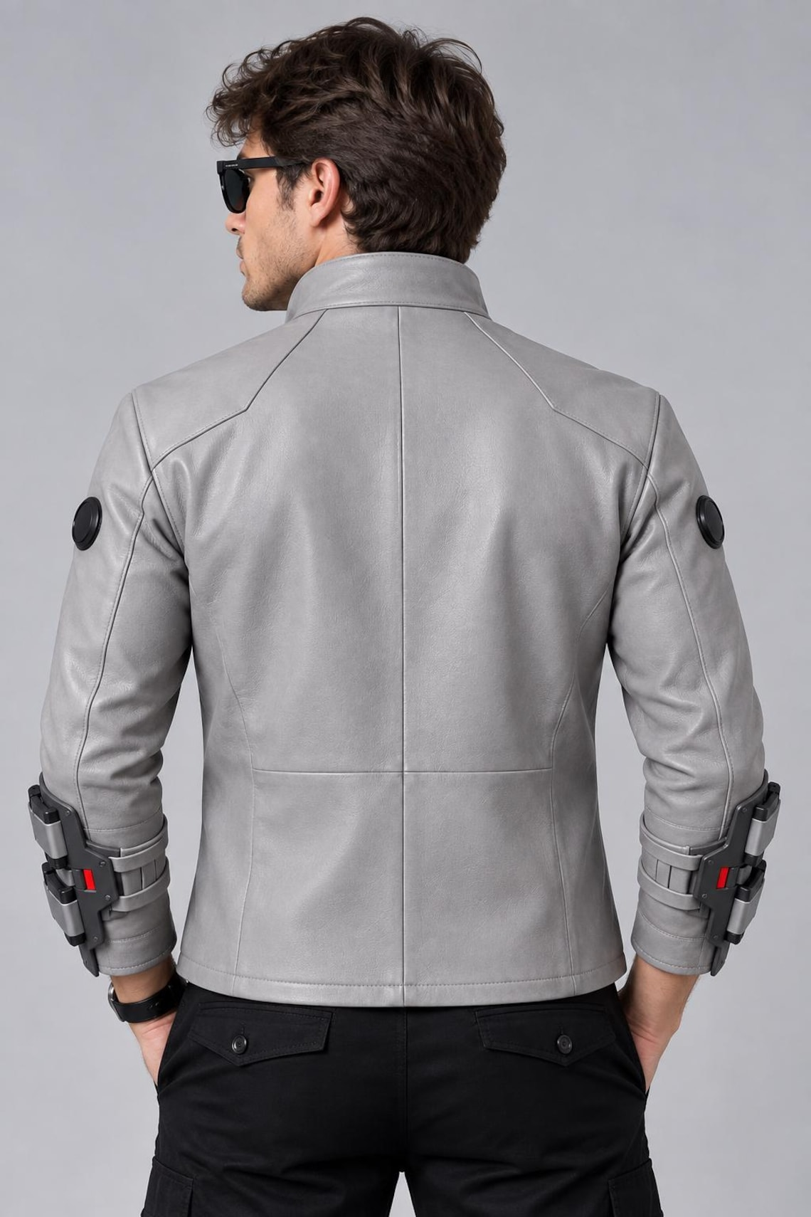 Cyberpunk Edgerunners Weak Grey Cosplay Leather Jacket 2 Cyberpunk Edgerunners Weak Grey Cosplay Leather Jacket